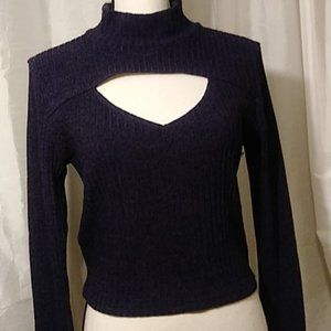 Blue Crop sweater size large